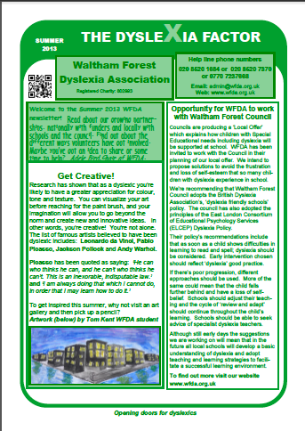 WFDA newsletter summer 2013