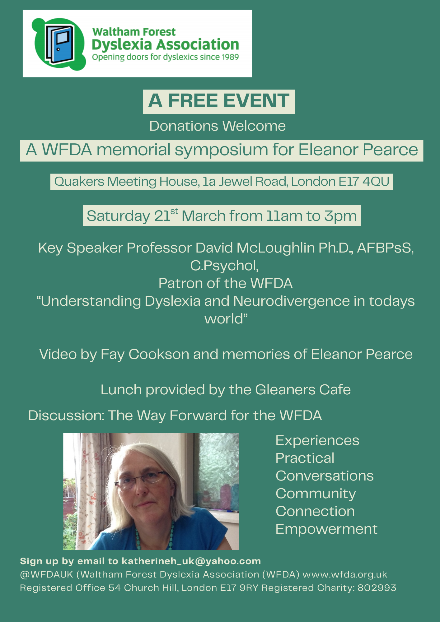 WFDA memorial symposium for Eleanor Pearce